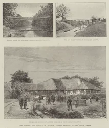 Der Aufruhr und Konflikt in Manipur, östliche Grenze des Indischen Reiches